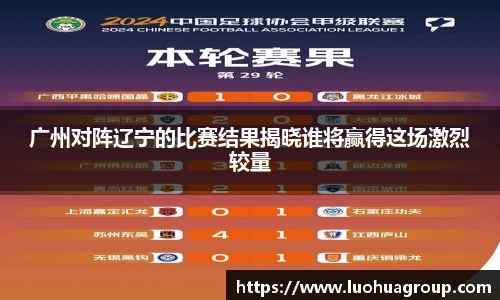 广州对阵辽宁的比赛结果揭晓谁将赢得这场激烈较量